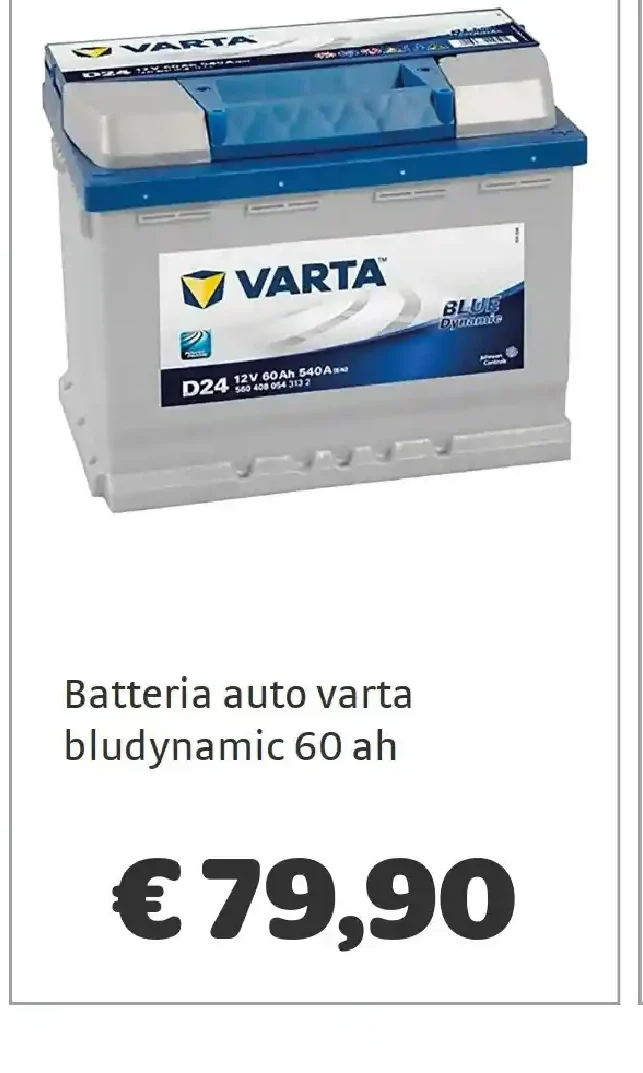 Batteria auto Varta Blue Dynamic 60 Ah