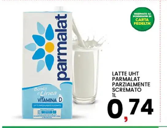 Latte UHT parzialmente scremato
