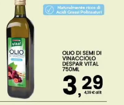 Olio di semi di vinacciolo Despar Vital