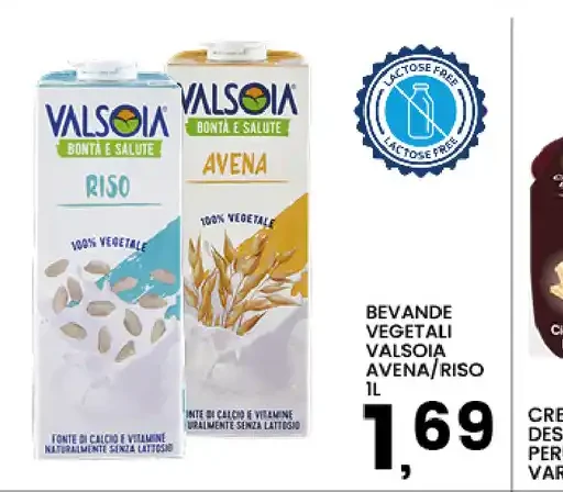 Bevande vegetali Valsоia avena/riso