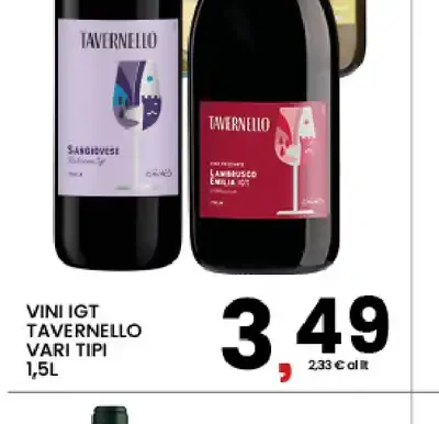 Vini Taver­nello vari tipi