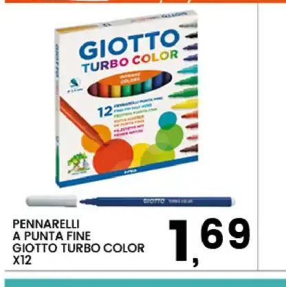 Pennarelli a punta fine Giotto Turbo Color