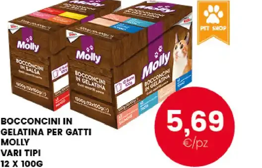 Bocconcini in gelatina per gatti Molly vari tipi
