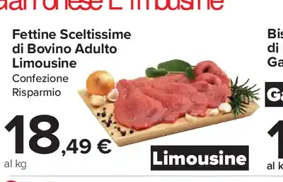 Fettine sceltissime di bovino adulto Limousine