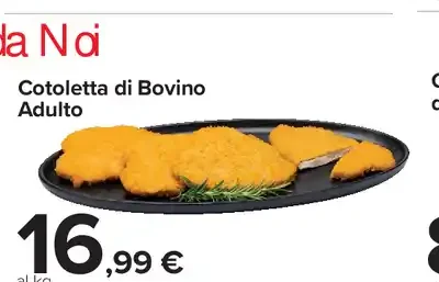 Cotoletta di bovino adulto