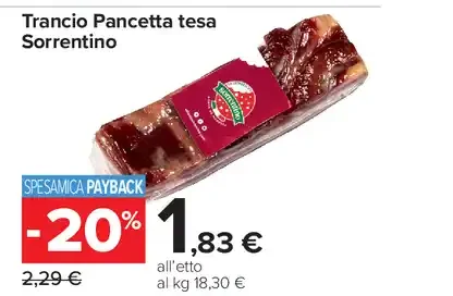 Trancio Pancetta tesa Sorrentino