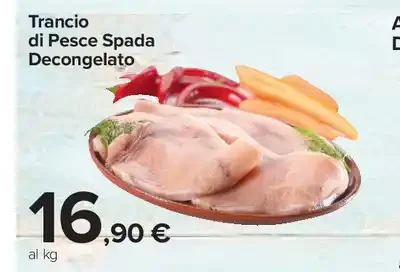 Trancio di Pesce Spada Decongelato