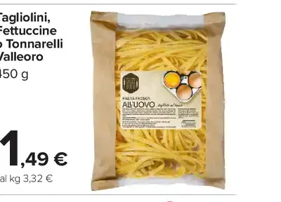 Tagliolini Fettuccine o Tonnarelli Valleloro