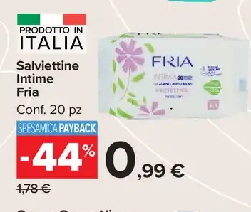 Salviettine intime Fria