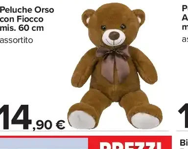 Peluche orso con fiocco