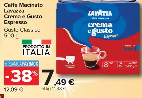 Caffè macinato Lavazza Crema e Gusto