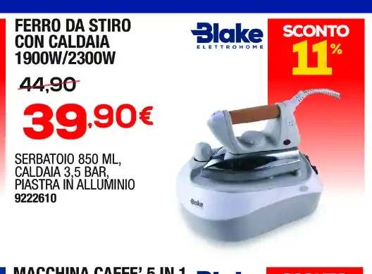 Ferro da stiro con caldaia