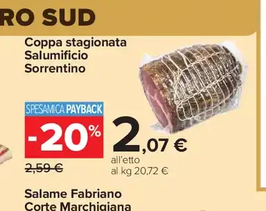 Coppa stagionata Salumificio Sorrentino