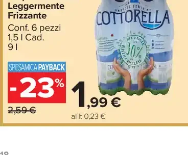 Acqua Cottorella Leggermente Frizzante