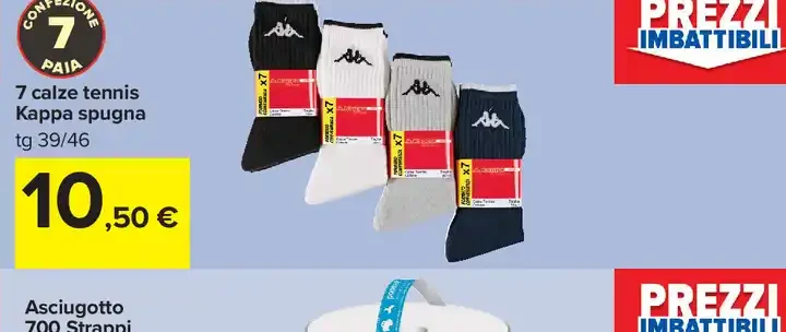 Calze tennis Kappa spugna