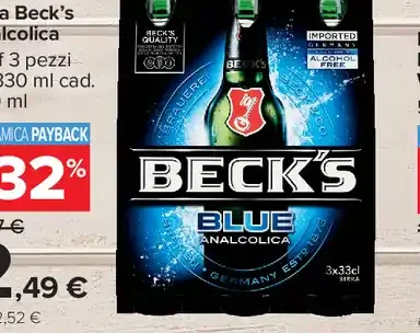 Birra Beck’s Analcolica