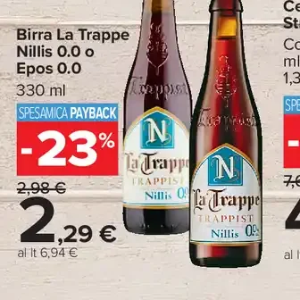 Birra La Trappe Nillis 0.0 o Epos 0.0