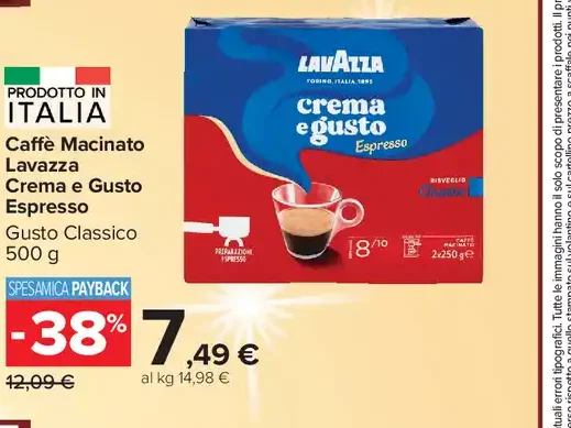 Caffè macinato Lavazza Crema e Gusto Espresso