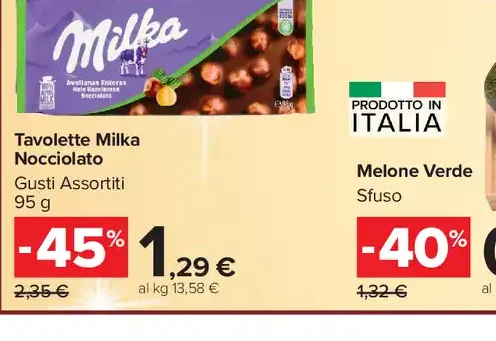Tavolette Milka Nocciolato