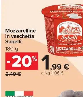 Mozzarelline in vaschetta Sabelli