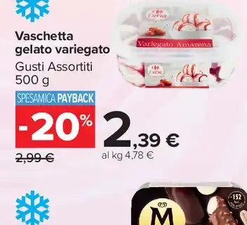 Vaschetta gelato variegato