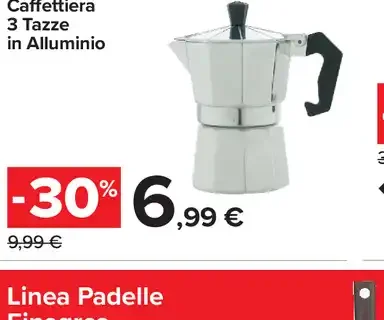 Caffettiera 3 Tazze in Alluminio