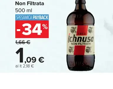 Birra Ichnusa non filtrata
