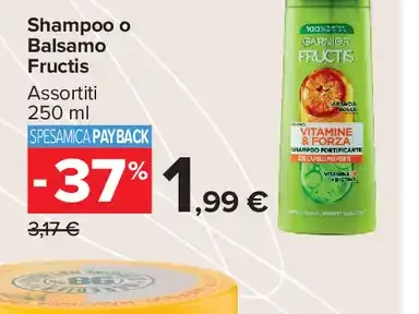 Shampoo o Balsamo Fructis