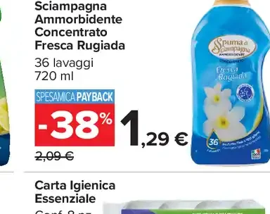 Spuma di Sciampagna Ammorbidente Concentrato Fresca Ruggiada