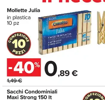 Mollette Julia in plastica