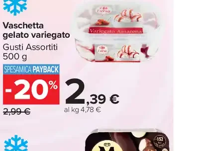 Vaschetta gelato variegato