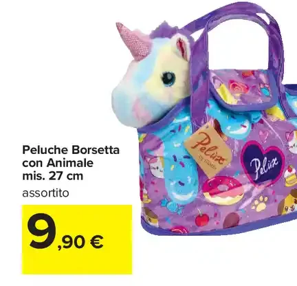 Peluche borsetta con animale