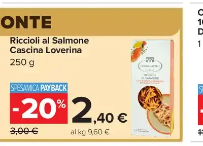 Riccioli al salmone Cascina Loverina
