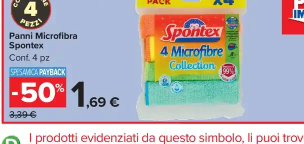 Panni microfibra Spontex