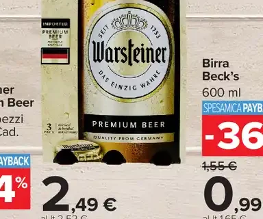 Birra Warsteiner Premium Beer