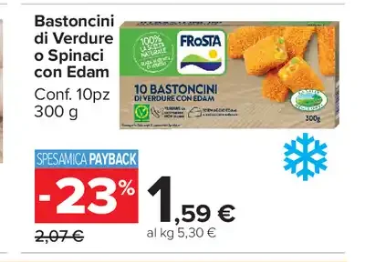 Bastoncini di verdure o spinaci con edam Frosta