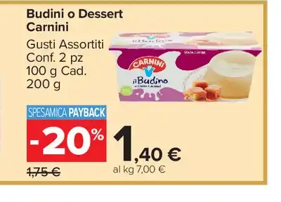 Budini o dessert Carnini