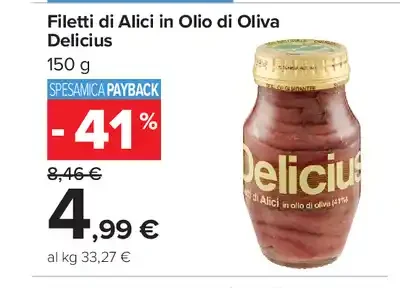 Filetti di alici in olio di oliva Delicius
