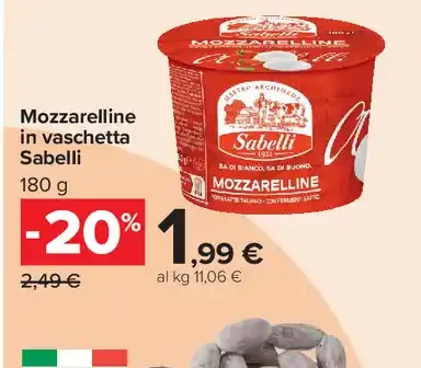Mozzarelline in vaschetta Sabelli