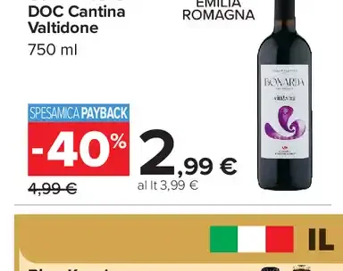 Bonarda Frizzante Colli Piacentini DOC Cantina Valtidone