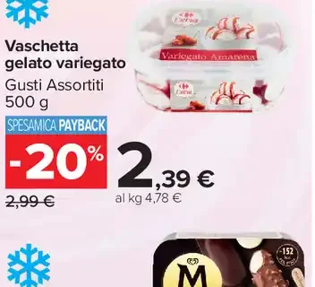 Vaschetta gelato variegato