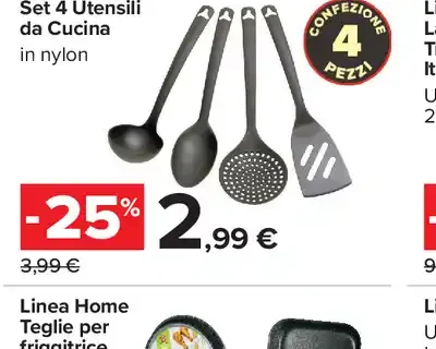 Set 4 Utensili da Cucina