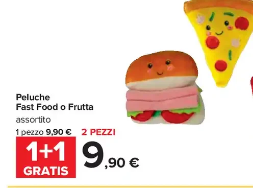 Peluche Fast Food o Frutta