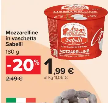 Mozzarelline in vaschetta Sabelli