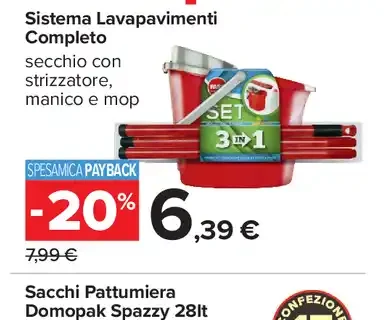 Sistema lavapavimenti completo