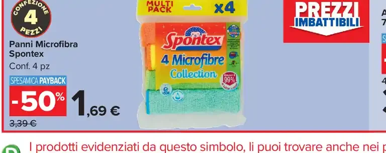 Panni microfibra Spontex
