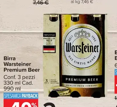 Birra Warsteiner Premium Beer
