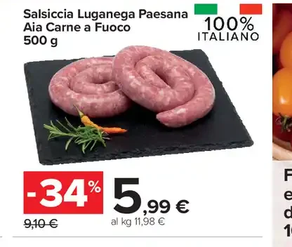 Salsiccia Luganega Paesana Aia
