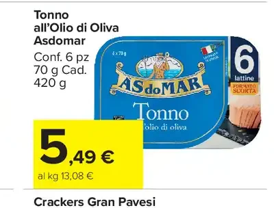 Tonno all'olio di oliva Asdomar