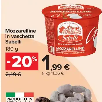 Mozzarelline in vaschetta Sabelli